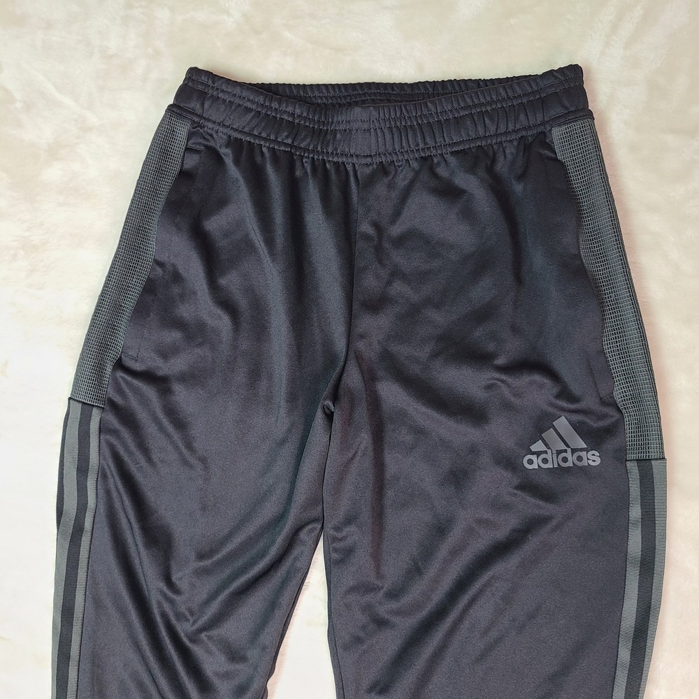 Adidas Men's Small Tiro 21 Training Pants Primegreen Blacked Out Gray Stripes